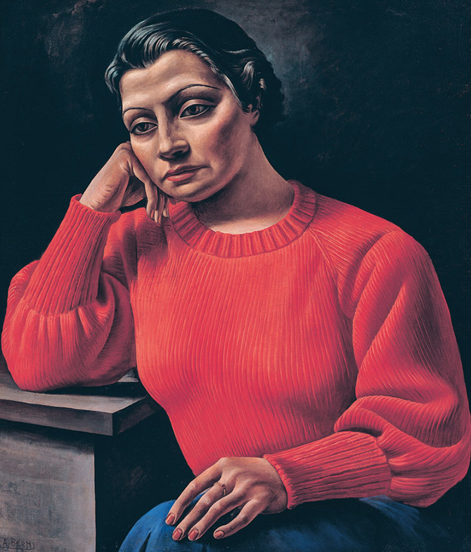 Antonio Berni. La mujer del sweater rojo, 1935